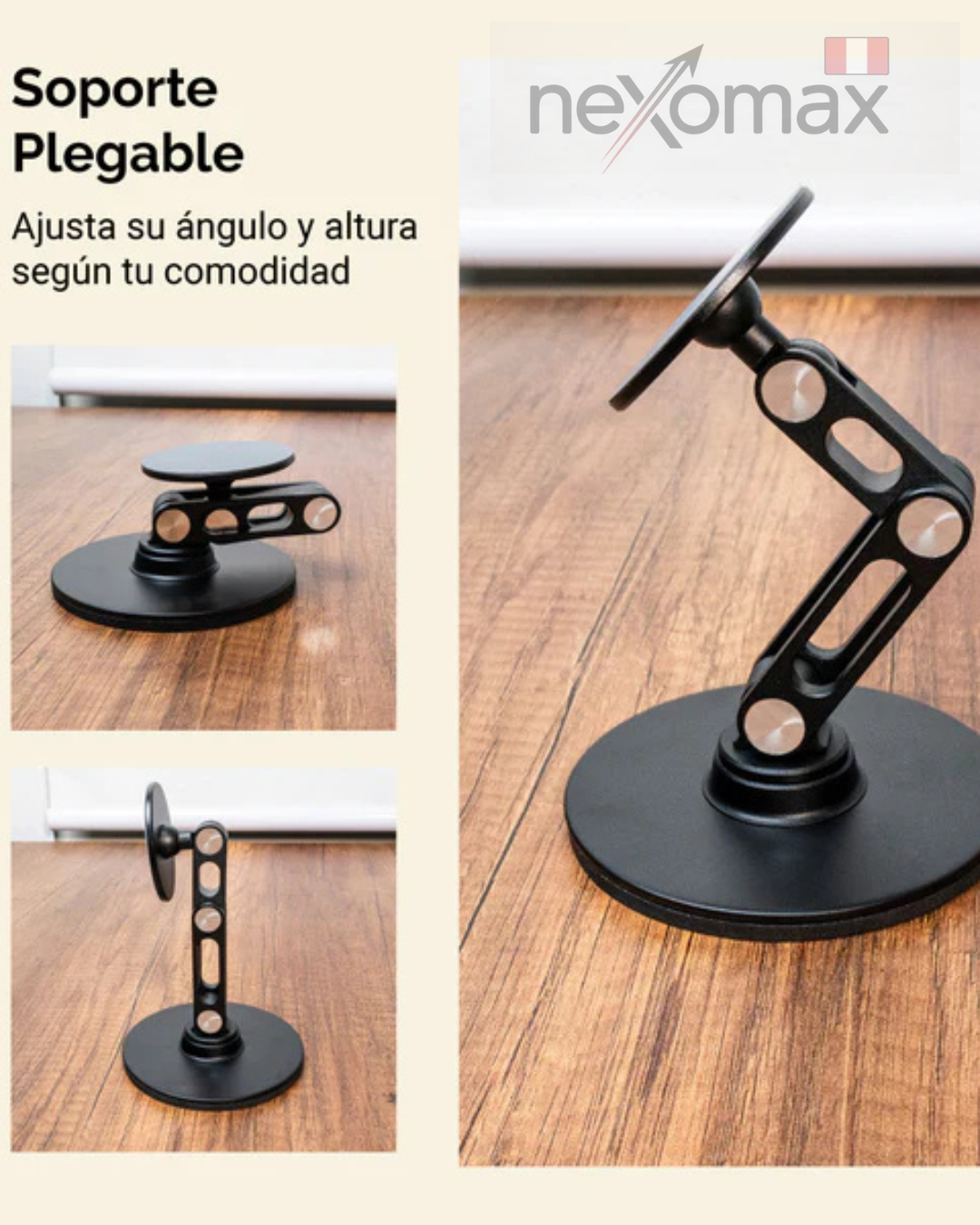 Soporte magnético para teléfono con ventosa ajustable de 360°