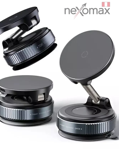 Soporte magnético para teléfono con ventosa ajustable de 360°